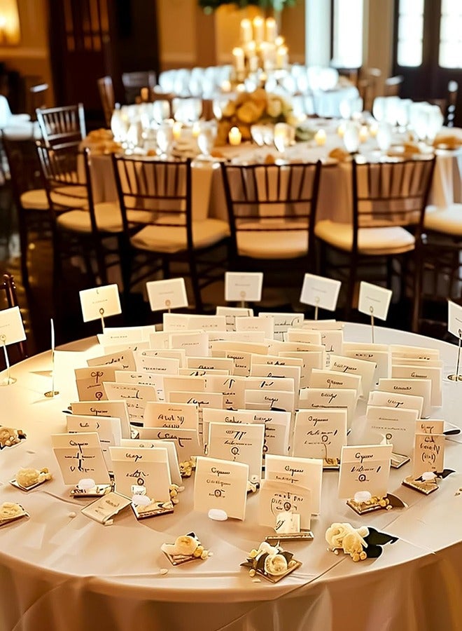 50 Pcs Card Stand, Translucent Place Card Holders Card Stands Acrylic Plastic Game Card Holders for Parties, Conferences, Weddings, Table Number Stand