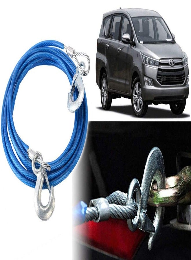 Trady Tow Rope Towing Pull Strap Rope with Hook Heavy Duty Car Towing Rope Car Emergency Tow Rope (10mm x 4 mtr) (Tow Rope - 5 TON) - Image 1