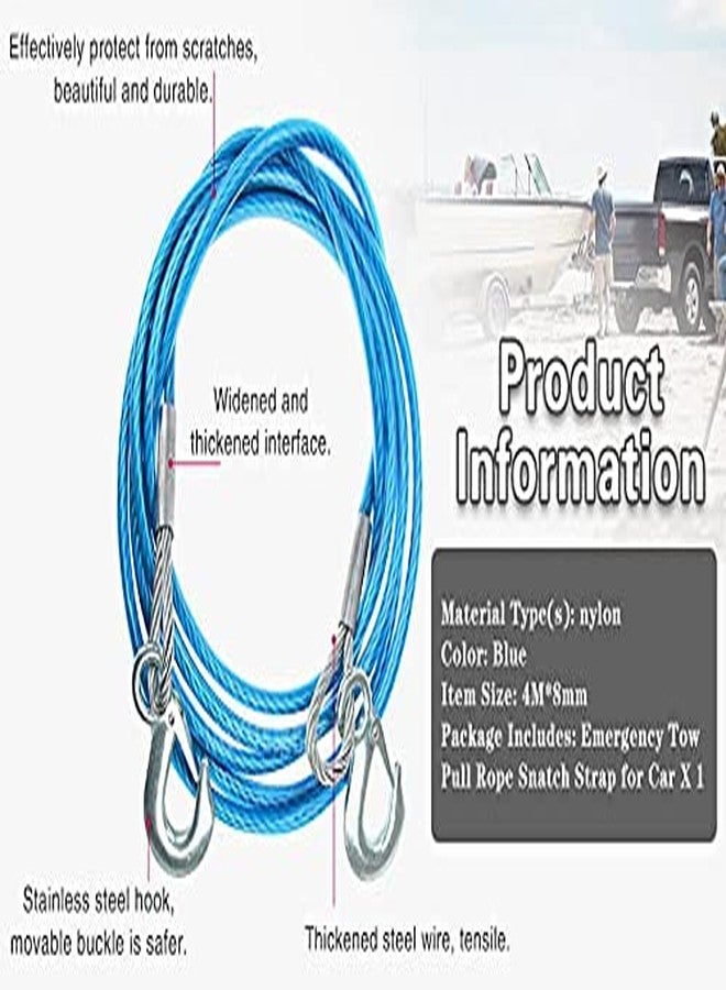 Trady Tow Rope Towing Pull Strap Rope with Hook Heavy Duty Car Towing Rope Car Emergency Tow Rope (10mm x 4 mtr) (Tow Rope - 5 TON) - Image 4