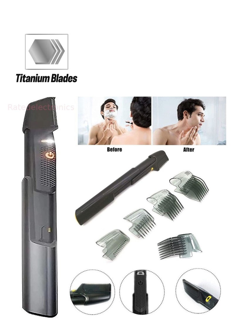 Generic 5 in 1 Titanium Hair Clippers for Men, Rechargeable Cordless Professional Beard Trimmer for Men, Body Shaver and Groomer ,Beard Trimmer Cordless for Men's Grooming Kit,back shaver with 5 Comb Attachme  - Image 1