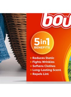 Bounce Dryer Sheets Laundry Fabric Softener, Outdoor Fresh, 240 Count  - Image 2
