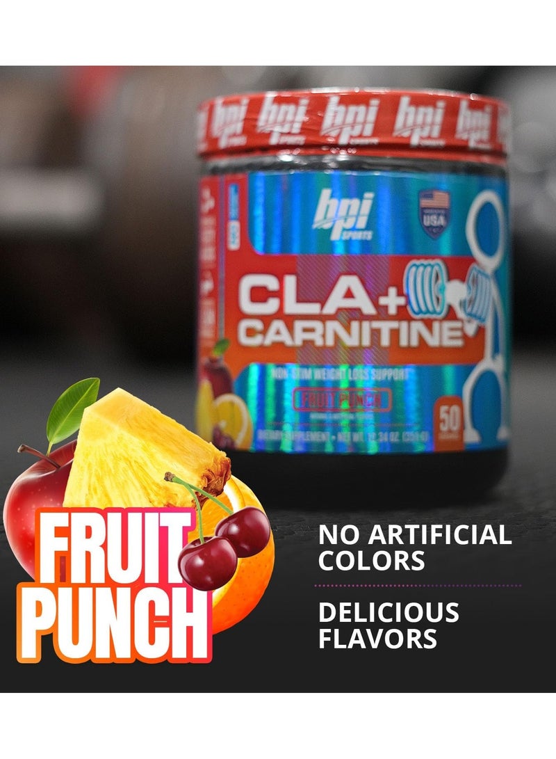 BPI SPORTS CLA+ Carnitine Non-Stimulant Weight Loss Supplement - Fruit Punch - (50 Servings) - Image 4