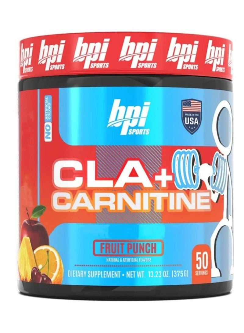 BPI SPORTS CLA+ Carnitine Non-Stimulant Weight Loss Supplement - Fruit Punch - (50 Servings) - Image 1
