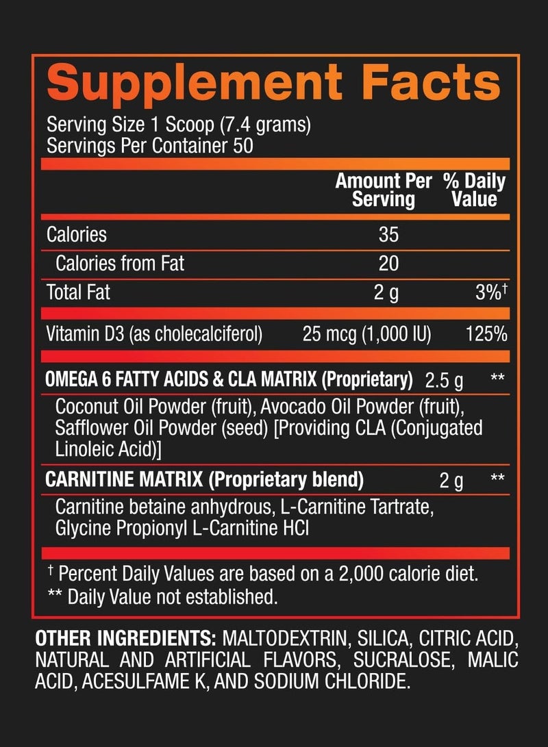 BPI SPORTS CLA+ Carnitine Non-Stimulant Weight Loss Supplement - Fruit Punch - (50 Servings) - Image 2