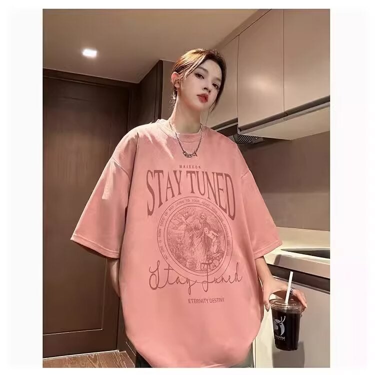 Suede Short-Sleeved T-Shirt Men'S Summer American-Style High-Street Hiphop Heavy-Weight Loose Half-Sleeved T-Shirt 1 - Image 5