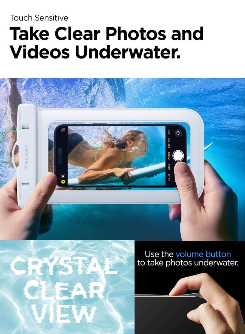 Spigen Universal Waterproof Phone case [1 Pack] IPX8 Pouch A601 Compatible with iPhone, Samsung Galaxy and Smartphone Up to 7 inches - White - Image 4