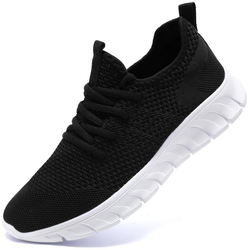YRLTYO Mens Running Shoes Tennis Walking Gym Shoes Athletic Slip On Breathable Lightweight Non Slip Sport Workout Casual Fashion Sneaker Black Size 12 - Image 1
