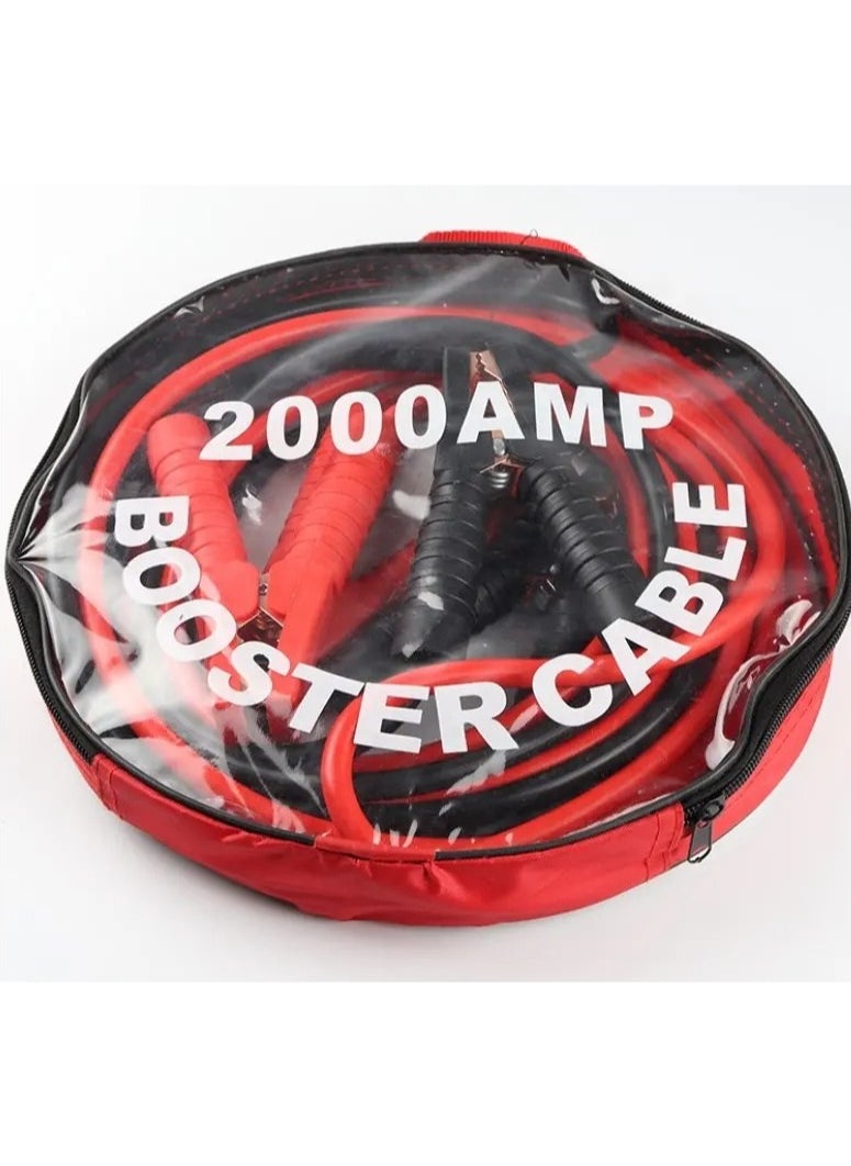 ماركة غير محددة أداة الطوارئ 2000AMP 4M بطارية السيارة تؤدي إلى كابلات معززة، كابل معزز للسيارة والشاحنة. كابل معزز لبطارية السيارة شديدة التحمل، كابل معزز، كابل قافز لشاحنة السيارة  - Image 1