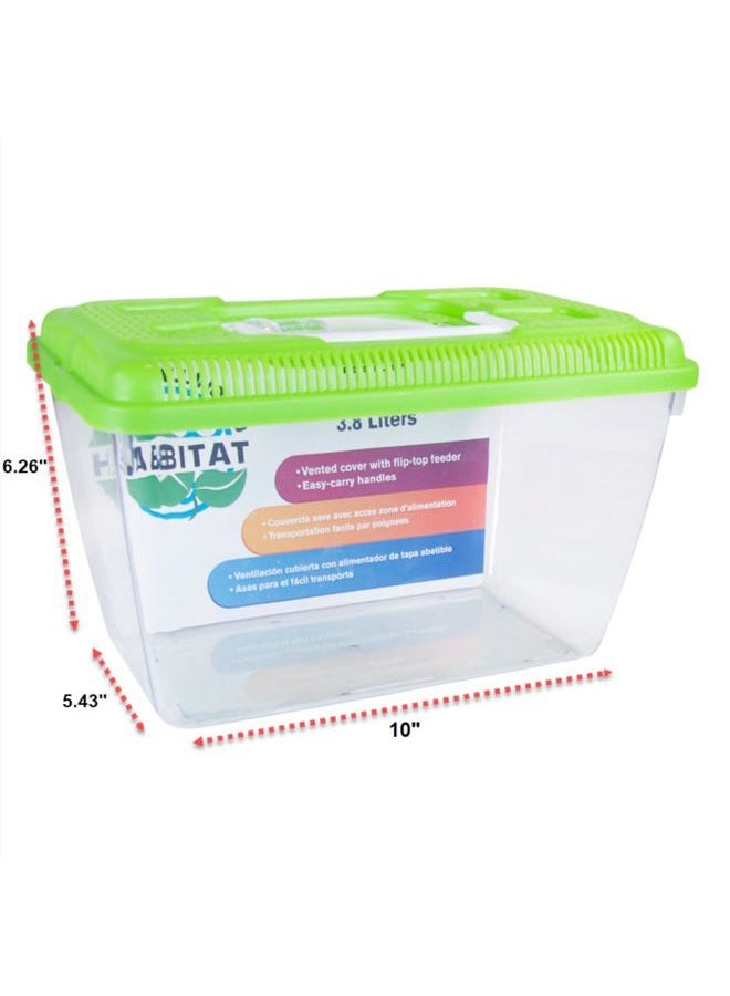 Penn Plax Small World Habitat – Portable Clear and Transparent Plastic Tank – Excellent for Small Critters and Creatures – Easy to Clean & Handle – 1 Gallon - Image 4