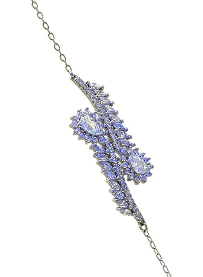 A high-quality women's bracelet crafted from 925 Swiss sterling silver and plated with white gold, known globally as "The Queen's Secret." - Image 2