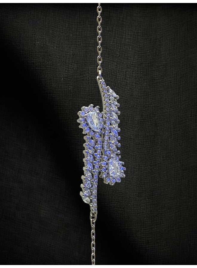 A high-quality women's bracelet crafted from 925 Swiss sterling silver and plated with white gold, known globally as "The Queen's Secret." - Image 3