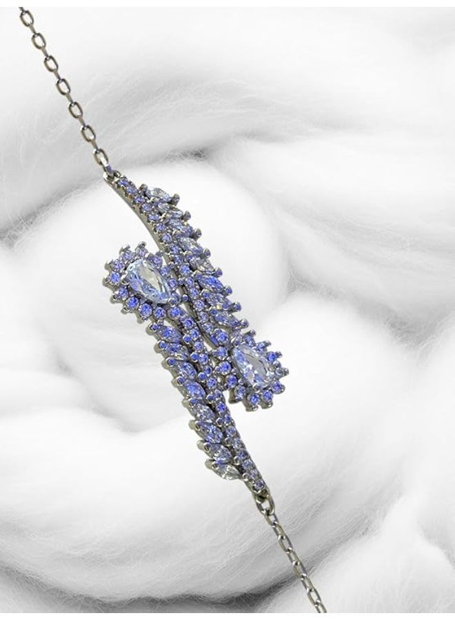 A high-quality women's bracelet crafted from 925 Swiss sterling silver and plated with white gold, known globally as "The Queen's Secret." - Image 4