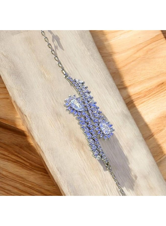 A high-quality women's bracelet crafted from 925 Swiss sterling silver and plated with white gold, known globally as "The Queen's Secret." - Image 5