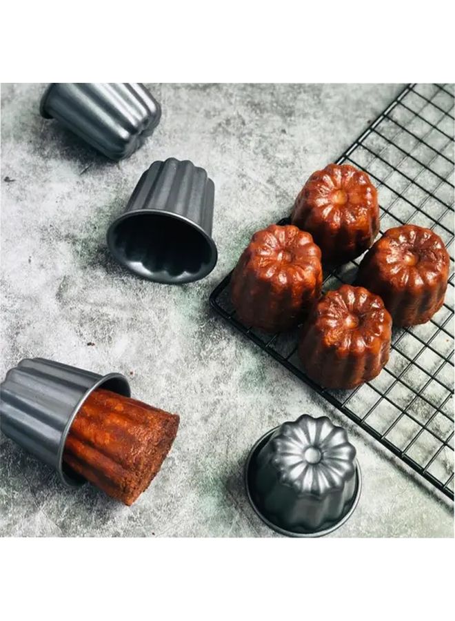 6 Pcs Carbon Steel Multi Functional Mini Cake Cup Mold Non Stick Baking Utensil - Image 4