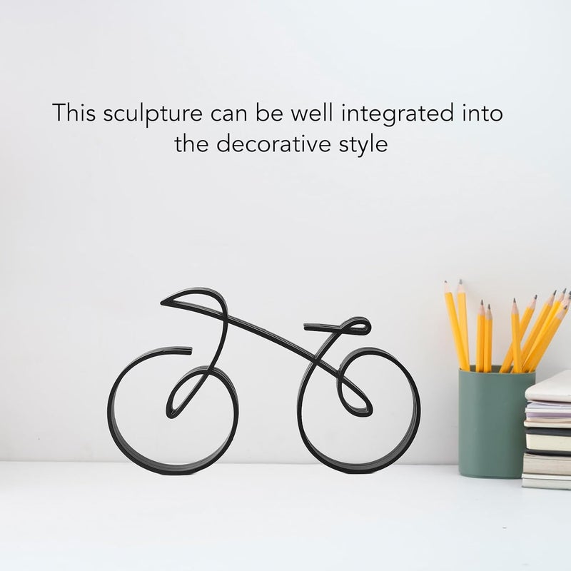 Maxmartt Bicycle Art Sculpture Iron Minimalistic Wire Framed Style Elegant Bicycle Sculpture for Cycling Enthusiasts Decoration - Image 5