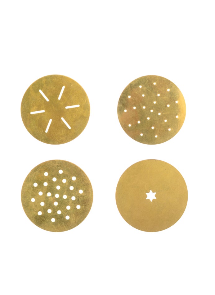Ayda Brass Sev Sancha, Murukku, Chakli, Bhujia, Farsan Maker with 4 plates 500g  - Image 2