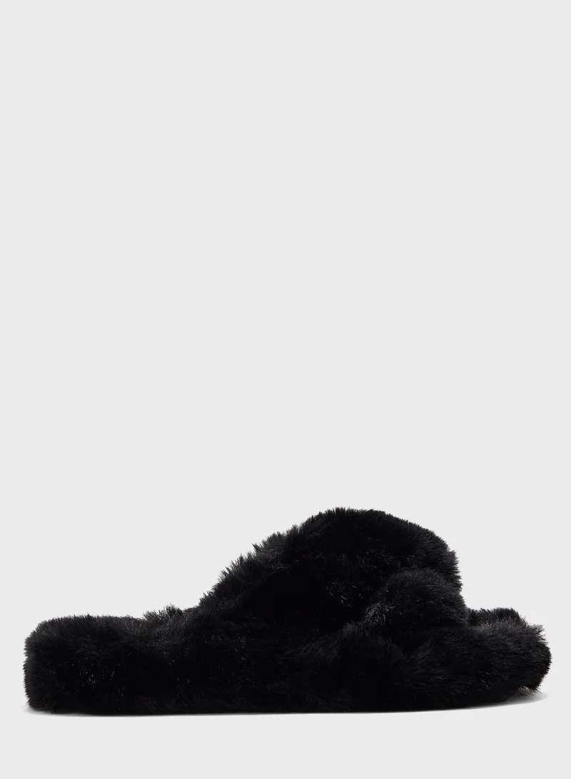 Ginger Crossover Fluffy Bedroom Slipper