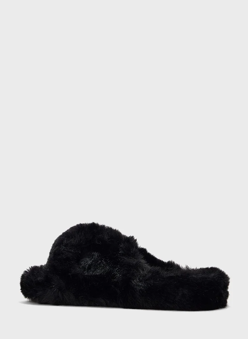 Ginger Crossover Fluffy Bedroom Slipper