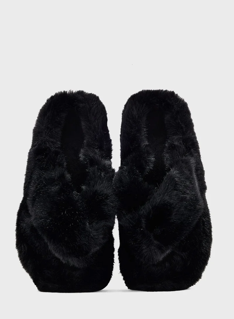 Ginger Crossover Fluffy Bedroom Slipper