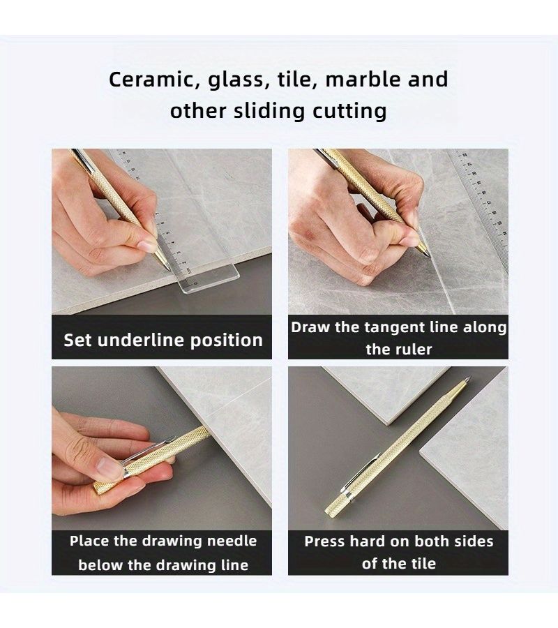 Golden Scribing Pen For Cutting Marking On Metal Plates Tiles - Image 4