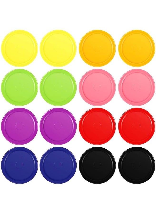 Skylety 16 Pieces Home Hockey Pucks 2.5 Inch Red Replacement Round Hockey Pucks Heavy Hockey Tables Pucks Multicolors for Game Tables Equipment Accessories - Image 1