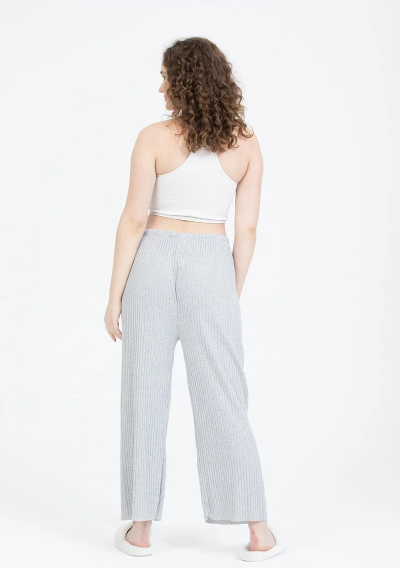 Bluence Ribbed Women's Sports Trousers with Elastic Waist