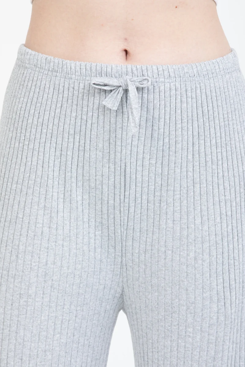 Bluence Ribbed Women's Sports Trousers with Elastic Waist