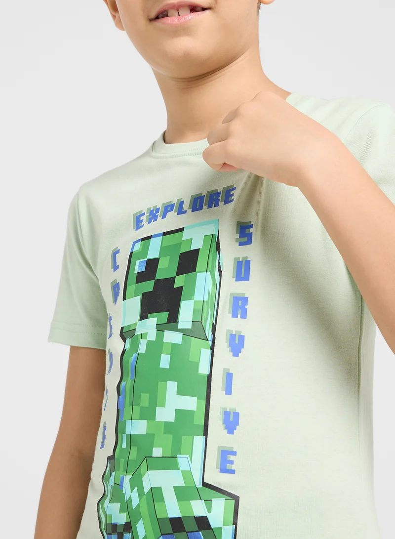 MINECRAFT MINECRAFT Boys Printed T-shirt