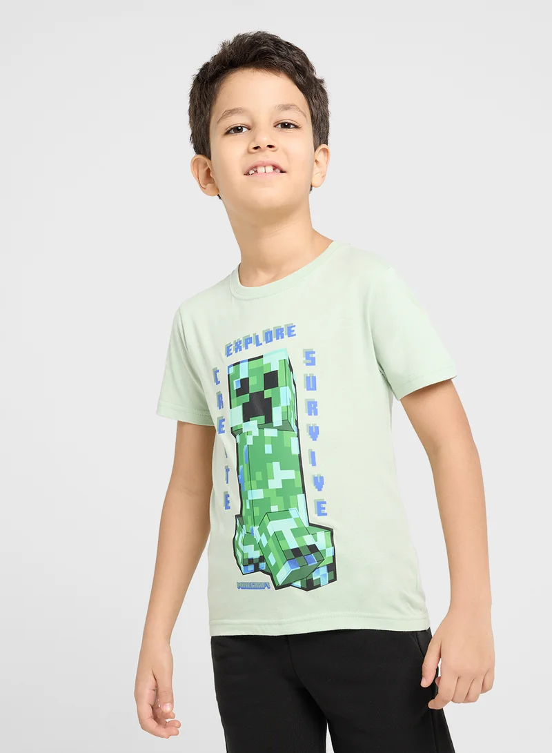 MINECRAFT MINECRAFT Boys Printed T-shirt
