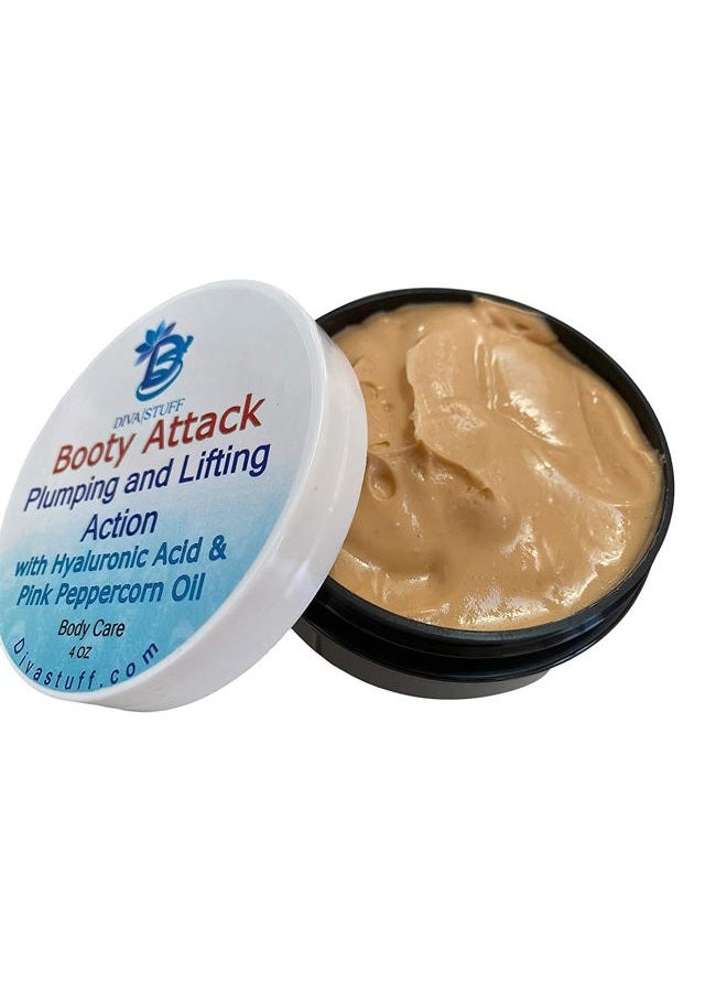 Diva Stuff Booty Attack, Plumping, Lifting and Smoothing Cream With Hyaluronic Acid and Pink Peppercorn Oil, 4 oz - Image 2