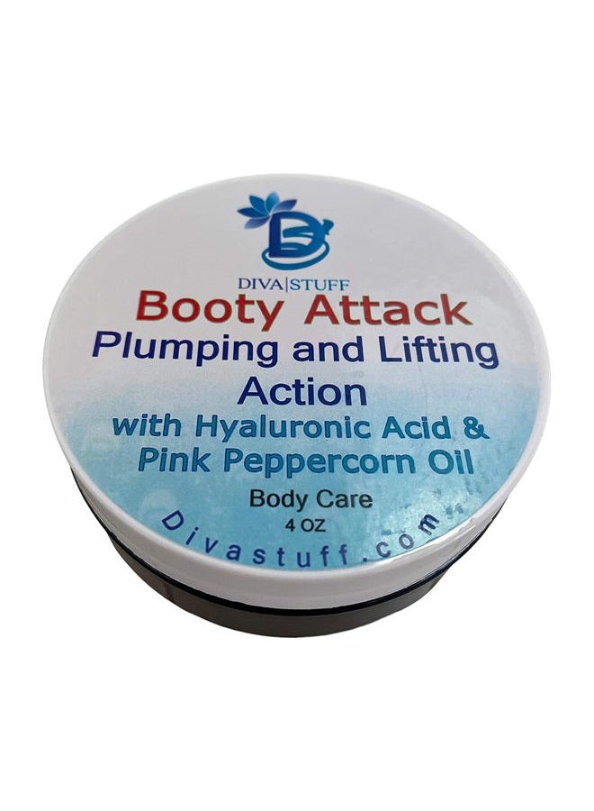 Diva Stuff Booty Attack, Plumping, Lifting and Smoothing Cream With Hyaluronic Acid and Pink Peppercorn Oil, 4 oz - Image 1