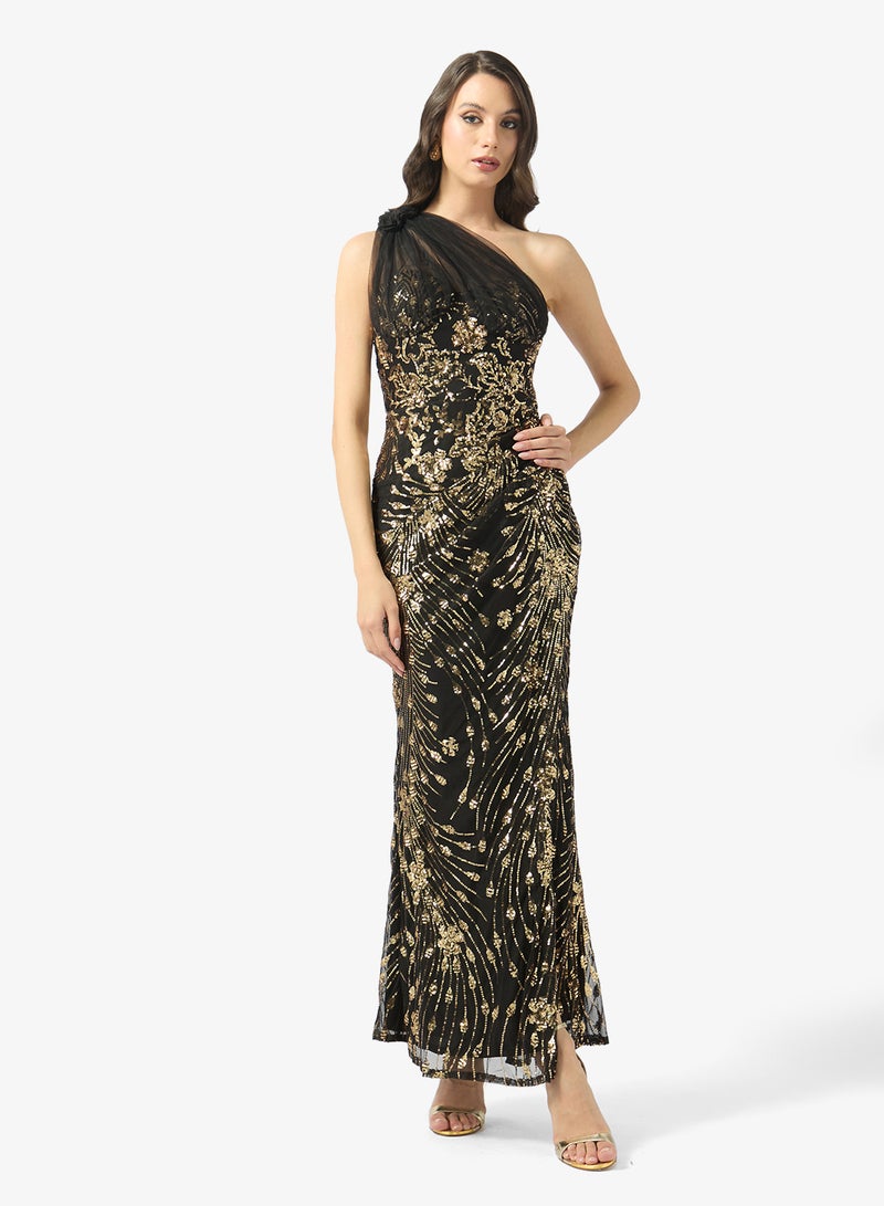 Little Mistress Black Asym Maxi - Image 1