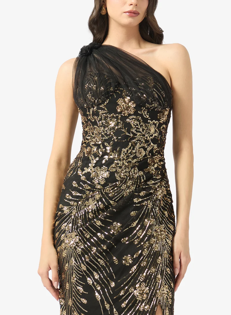Little Mistress  Black Asym Maxi for Women | Best Price UAE