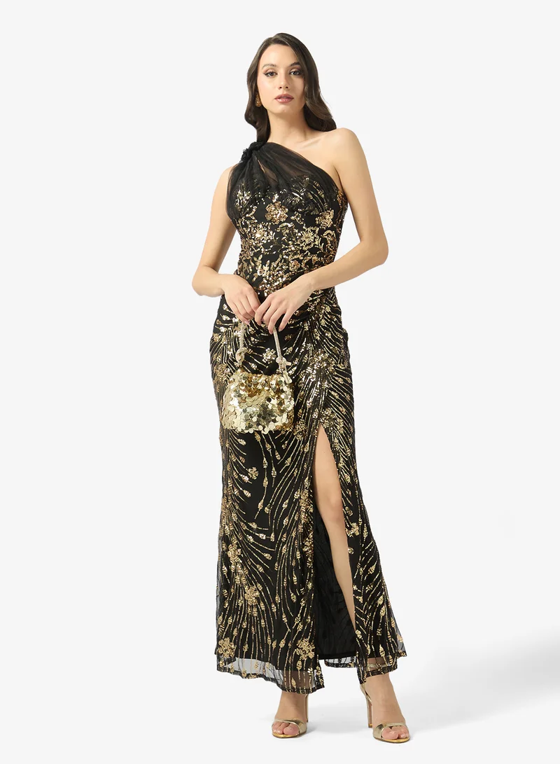 Little Mistress  Black Asym Maxi for Women | Best Price UAE