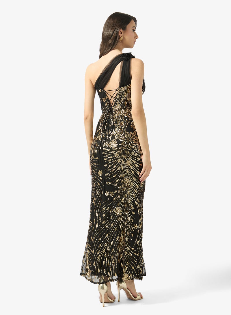 Little Mistress Black Asym Maxi - Image 2
