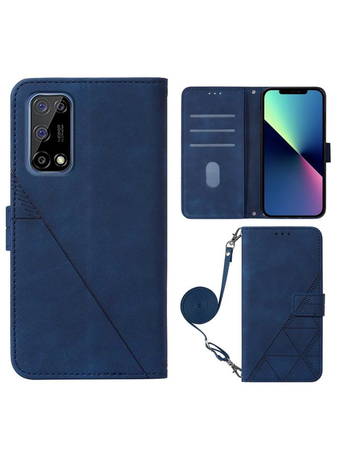 S-TOP Case For OPPO Realme 7 5G / V5 5G Crossbody 3D Embossed Flip Leather Phone Case - Image 2