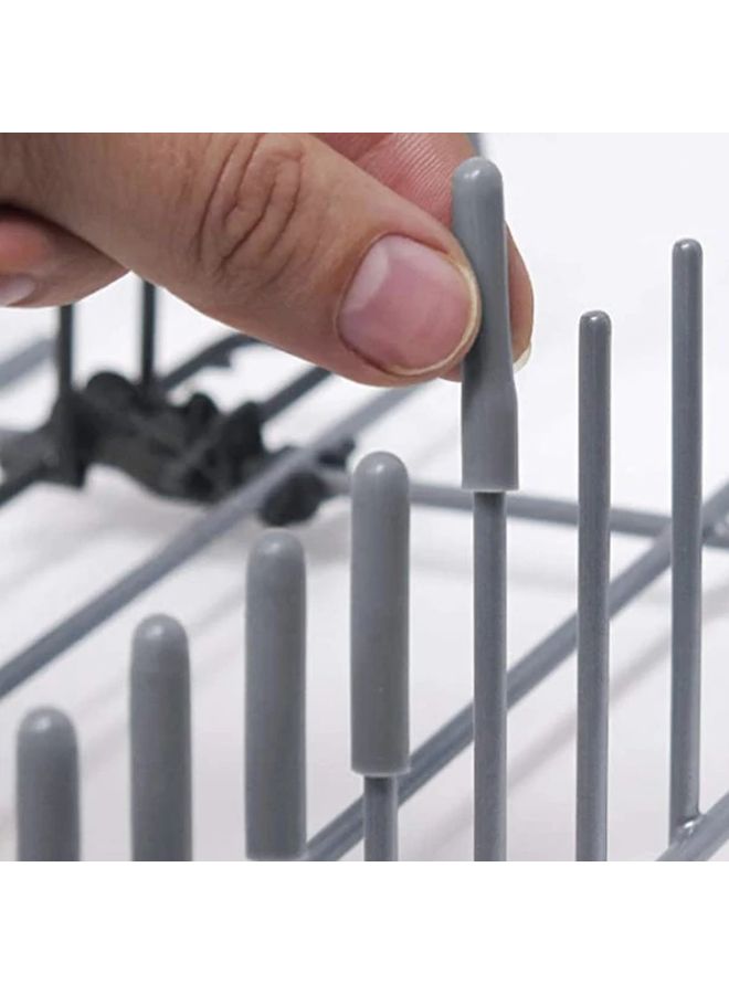 100pcs Dishwasher Prong Rack White 063in Long Tip Caps Durable Plastic Wire Protector Covers - Image 1
