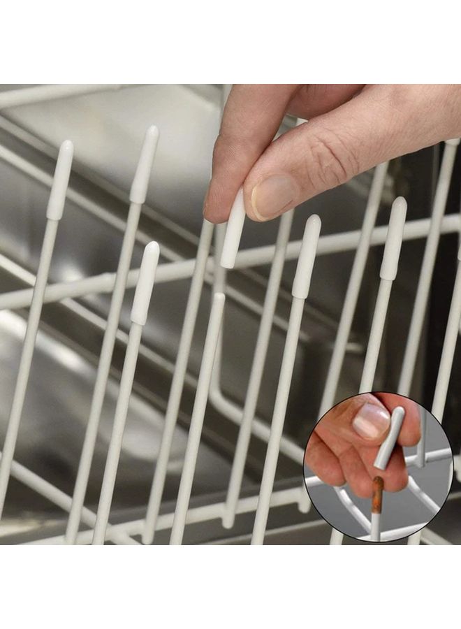 100pcs Dishwasher Prong Rack White 063in Long Tip Caps Durable Plastic Wire Protector Covers - Image 4