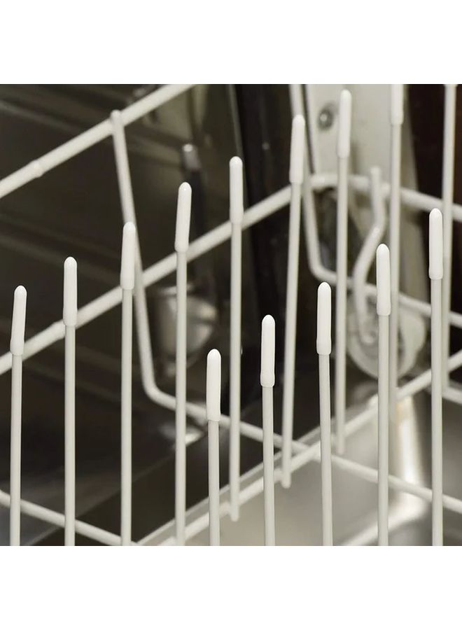 100pcs Dishwasher Prong Rack White 063in Long Tip Caps Durable Plastic Wire Protector Covers - Image 2