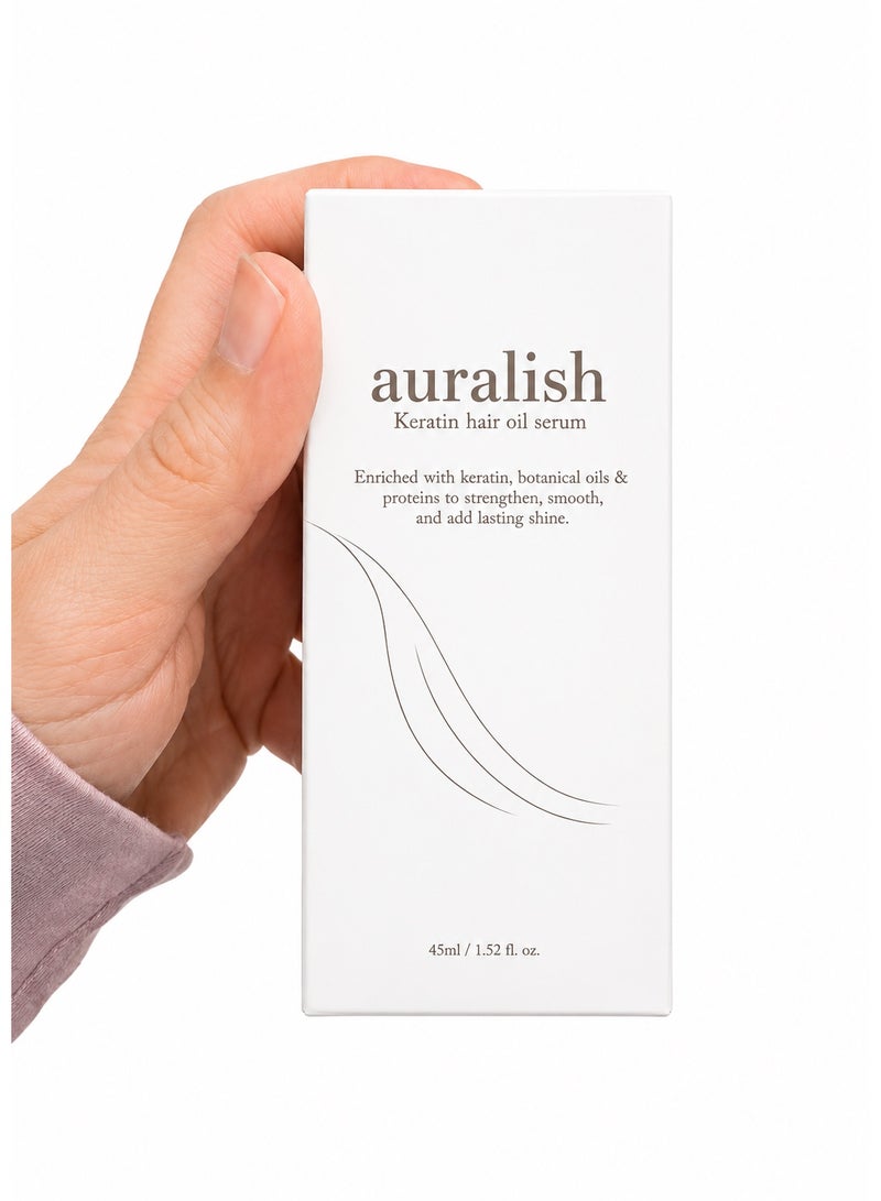 Auralish Hair Repair Bundle – Frizz Control Hair Mask 250ml + Keratin Hair Serum 45ml with FREE Satin Sleep Bonnet - Image 2