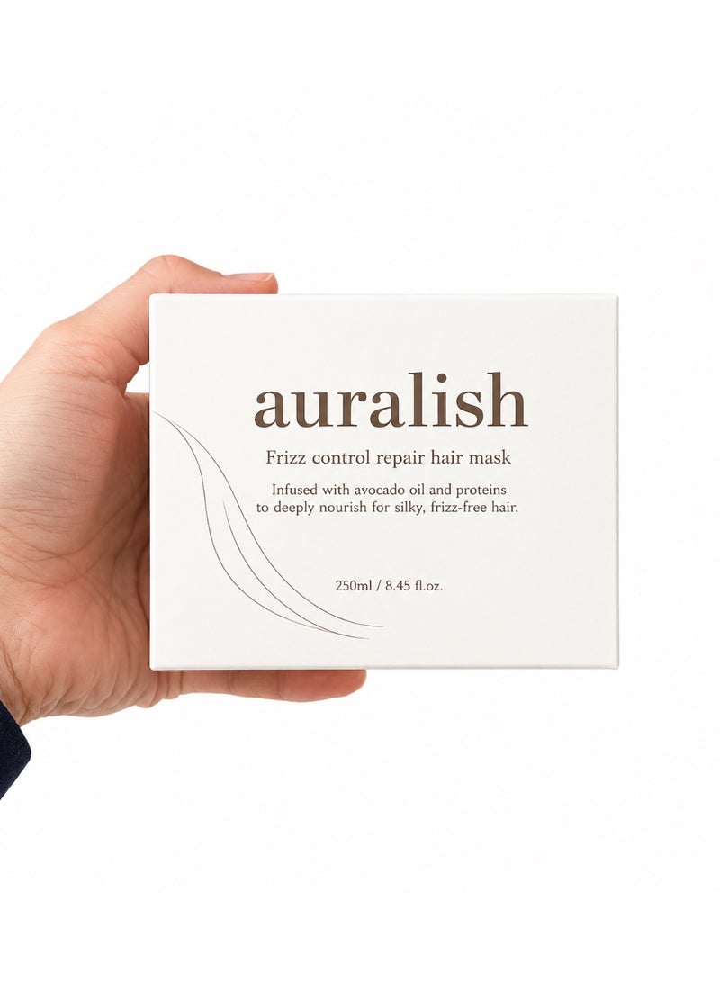 Auralish Hair Repair Bundle – Frizz Control Hair Mask 250ml + Keratin Hair Serum 45ml with FREE Satin Sleep Bonnet - Image 3