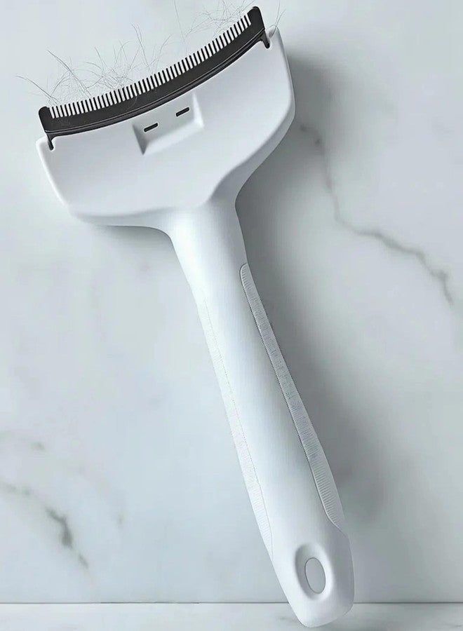 Treayes White Large Deshedding Dog Brush - V-Shape Curved Pet Comb with Dense Teeth, Effective Grooming for Shedding Control,Wonderful Gift for Big Breed Owners - Image 1