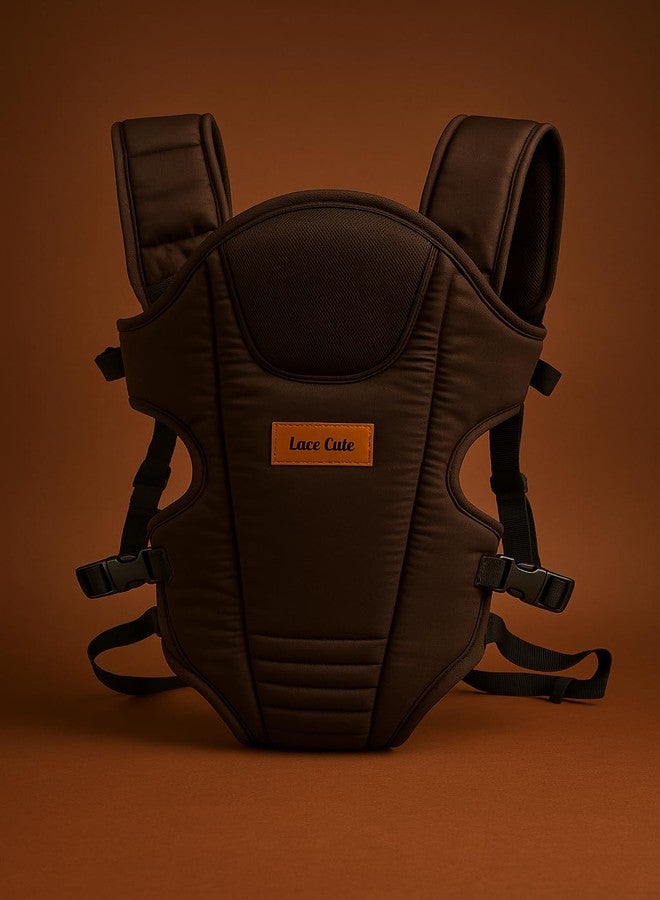Laee cute Hip Seat Baby Carrier with 4 Carry Positions, Baby Carrier with Hip seat for 6 to 24 Months Baby, Adjustable New-Born to Toddler Carrier, Max Weight Up to 15 Kgs (Black) (Full Black) - Image 1