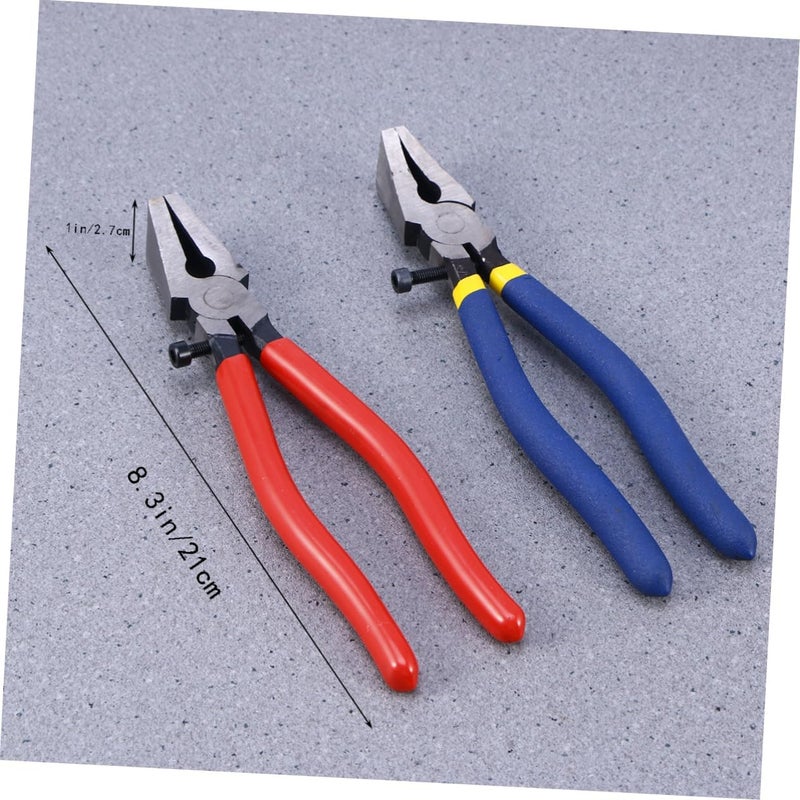 ULTECHNOVO Flat-nose Key Fob Pliers Pressure for Glass Trimming and Cutting Red Handle Includes Silicone Grip for Enhanced Control - Image 5