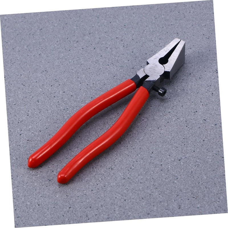ULTECHNOVO Flat-nose Key Fob Pliers Pressure for Glass Trimming and Cutting Red Handle Includes Silicone Grip for Enhanced Control - Image 3