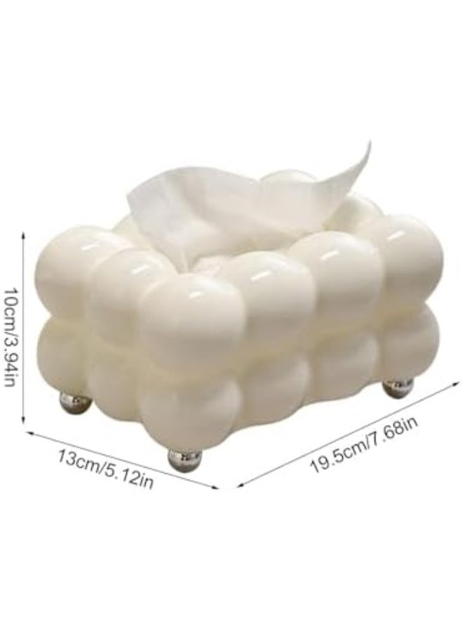 Marsh Malow Bubble Shaped Tissue Box - Creative Cute Tissue Box Cover | Decorative Tissue Box | Napkin Dispenser Organizer Dispenser for Car - Image 2