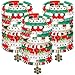 Siifert 48 Pcs Christmas Bracelets Set Stackable Heishi Surfer Bracelet Beaded Christmas Bracelets Bulk Womens Preppy Polymer Clay Stretch Bracelet for Women Party Supplies Gift - Image 3