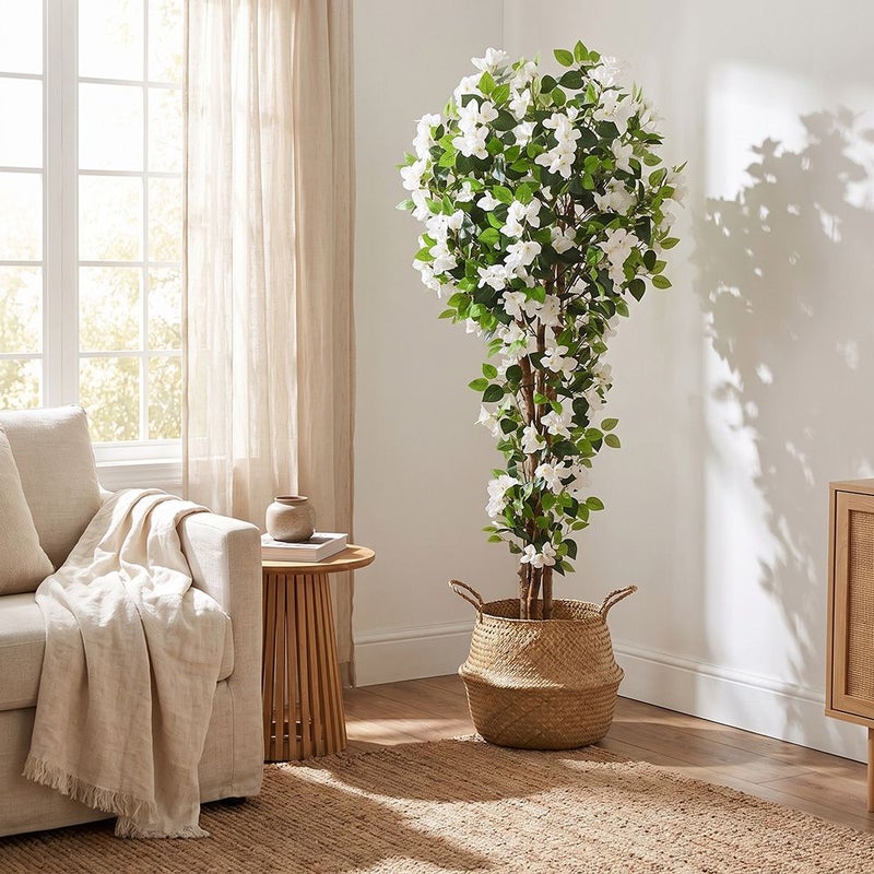 DANUBE HOME Bougainvillea Plant - 180Cm, White, Graceful Plant, Polyester/Plastic ,For Adding Lifelike Greenery, Decorating Homes, Offices, Balconies, Patios - Image 5