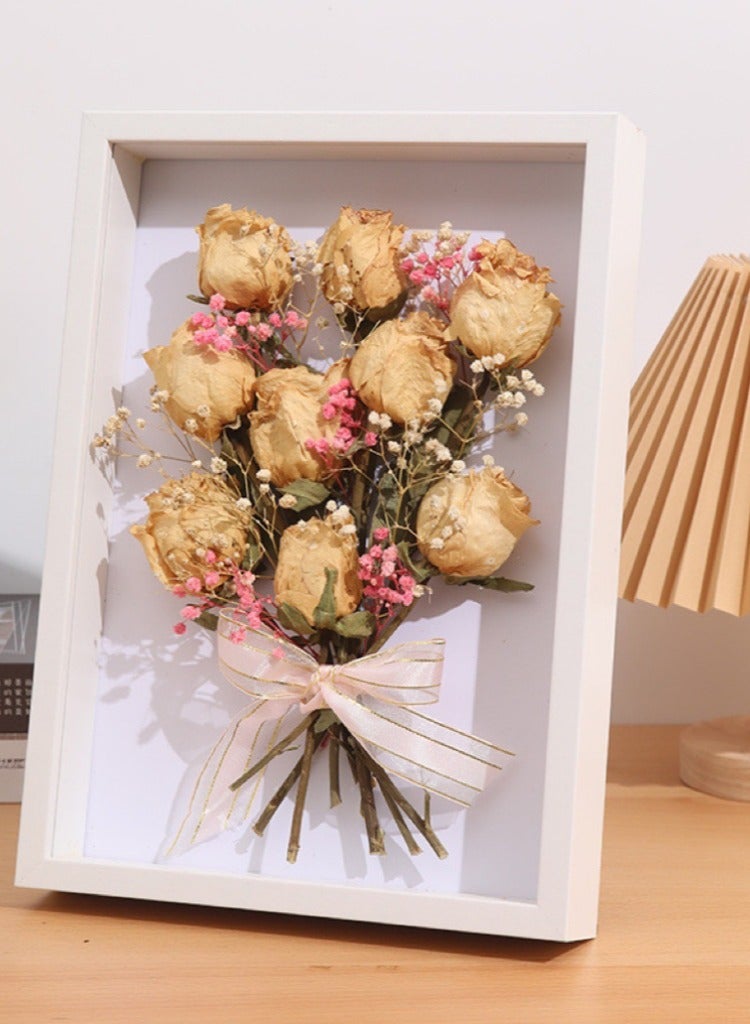 Picture Frame for Filling, Deep Picture Frame for Filling, 21.8 x 26.8 cm, Deep Frame for Wall and Desktop, 3D Object Frame, Deep 3 cm, Suitable for Three-Dimensional Wall Decoration, Wood - Image 1