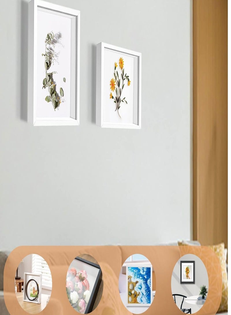 Picture Frame for Filling, Deep Picture Frame for Filling, 21.8 x 26.8 cm, Deep Frame for Wall and Desktop, 3D Object Frame, Deep 3 cm, Suitable for Three-Dimensional Wall Decoration, Wood - Image 5
